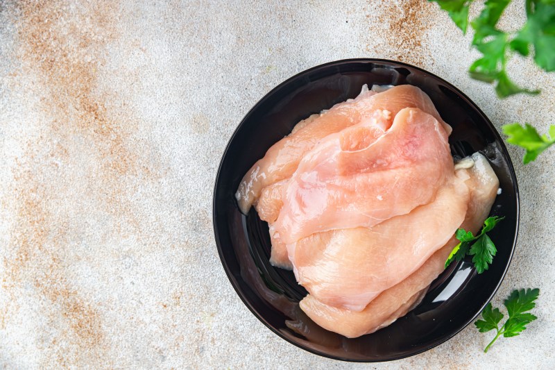 Thinly sliced chicken breasts